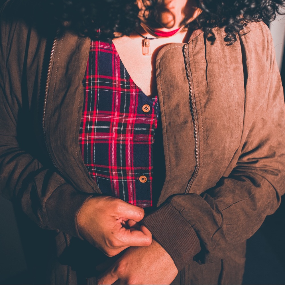 Brown lightweight fall jacket